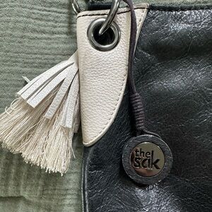 The Sak Black and Cream Leather Bag